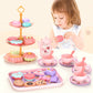 🍵 BLITZANGEBOT: 50% RABATT! 🦄 Kinder-Teeservice Spielzeug – PP/PS – 17-teilig Tragbar für Kinder ab 3 Jahren – Fantasiespiel & Teeparty 🎀