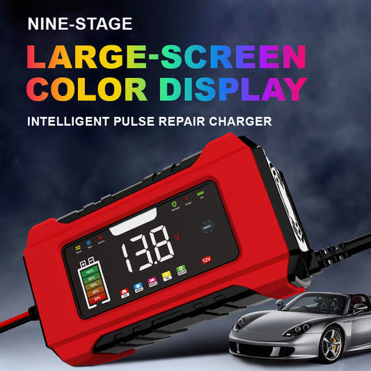12V 6A Intelligentes Autobatterie-Ladegerät mit LCD-Display