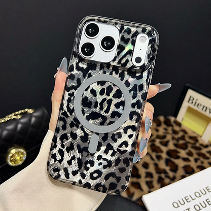 🐆🧲 Magnetische Handyhülle mit Leopardenmuster – Stoßfester Schutz, magnetische Ausrichtung & modisches Design