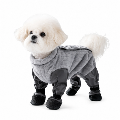 ⏳Nur für kurze Zeit 50 % Rabatt⏰Wasserdichter vierbeiniger Hundeoverall mit geschlossenen Pfoten, schmutzabweisender warmer Herbst- und Winteranzug für Haustiere mit Leinenöffnung🦮🎽