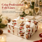 Weihnachtliches Geschenkpapier mit Highland-Rind und Blumen, Rolle 43 × 500 cm