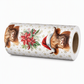 Weihnachtliches Geschenkpapier mit Highland-Rind und Blumen, Rolle 43 × 500 cm