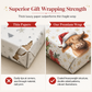 Weihnachtliches Geschenkpapier mit Highland-Rind und Blumen, Rolle 43 × 500 cm