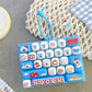 Süßer Tastatur-Schlüsselanhänger und Fidget-Spielzeug