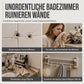 🛁50 % RABATT🧺Doppelt klappbares Handtuchregal, saugmontiert rostfrei, bohrfrei platzsparend für das Bad