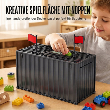 Digitales Münz-Sparschwein im Schiffscontainer-Design mit automatischer Münzzählung für USD-, EUR- und GBP-Münzen – batteriebetriebenes Sparschwein