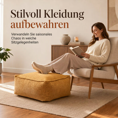 🥳💞 Über 56.000 Stück verkauft!🛋️Befüllbarer Hockerbezug mit Stauraum🎁