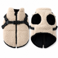 🔥50 % Rabatt🔥 Warmer Winterhundemantel mit Reflexstreifen & Geschirr – für kleine & mittelgroße Hunde ❄️