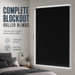 🔥 50 % RABATT!! 📢🌑 100% Verdunkelungsrollo – UV-Schutz, nahtlose Kanten & Klemmfix ohne Bohren, 130 cm Schwarz