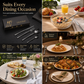 🍴 50% RABATT! ✨ Edelstahl-Besteckset – 304 Steel, 5 Finishes & 4/24 Teile ✨