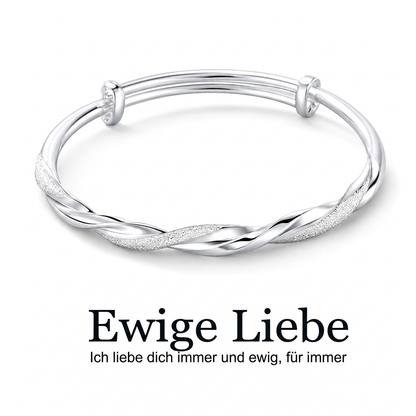 🌀 50% RABATT! 🌟 Endless Mobius-verschlungener Bangle – glatter, gleitbarer verstellbarer Verschluss & doppelt strukturierter hochwertiger Glanz 💫