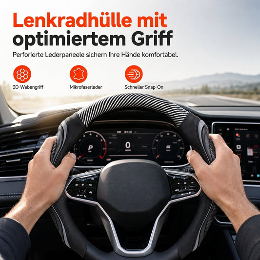 📢📢50% Rabatt!! ⏰Universelle Lenkradabdeckung aus Kohlefaser – frischen Sie Ihr tägliches Fahrerlebnis auf ✨