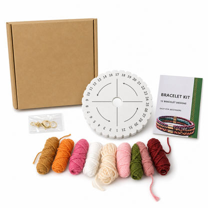 ✨ 50% RABATT! 🧶 DIY-Flechtband-Bastelset – anfängerfreundlich, mit nummerierten Fächern & verschiedenen Mustern