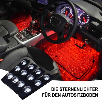 📢📢50% RABATT !!⏰Auto-Innenraum USB Sternenlicht (4er-Set)🌟7 Farben Musiksteuerung & Fernbedienung💥