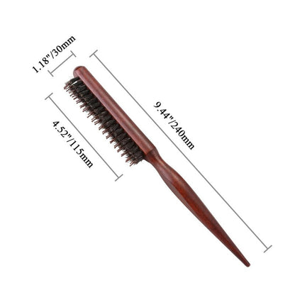 🔥 50 % RABATT! 💇‍♀️ Haarstyling-Bürste mit Naturborsten & Holzgriff – für Volumen und präzises Styling! ✨