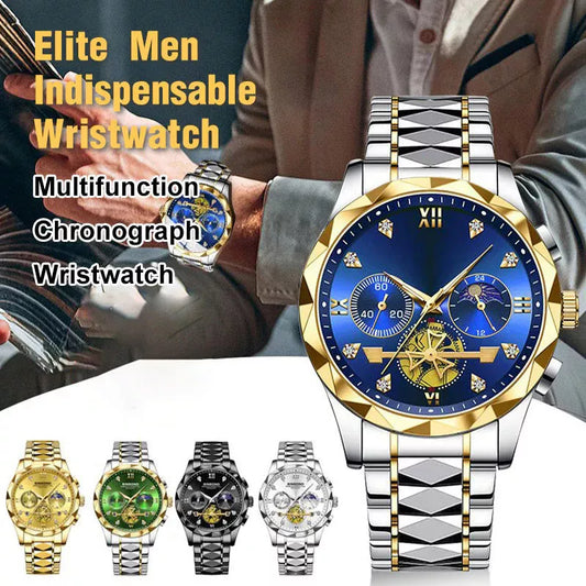 Luxusdesign Dodecagon Quartz Watch Neues multifunktionales Männer -Armbanduhr